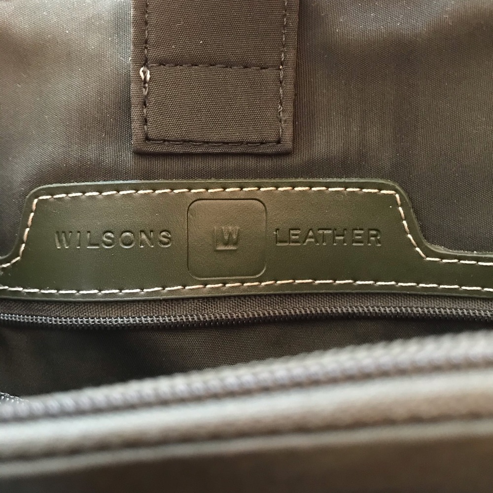 Wilson’s Leather Dark Green Satchel Bag - Picture 9 of 15